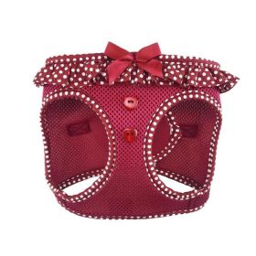 American River Choke Free Dog Harness Polka Dot Collection (Color: Wine Polka Dot, size: X-Small)