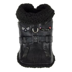 Top Dog Flight Harness Coat by Doggie Design (Color: Black, size: 2X-Large)