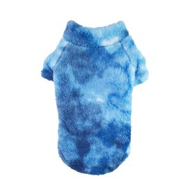Soft Plush Pullover (Color: Tie-Dye Blue, size: 3X-Large)