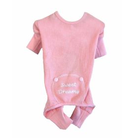 Sweet Dreams Thermal Dog Pajamas (Color: pink, size: X-Large)